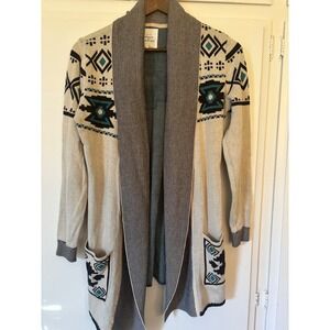 Anthropology Between Me & You Southwestern Aztec Cardigan sweater  XL